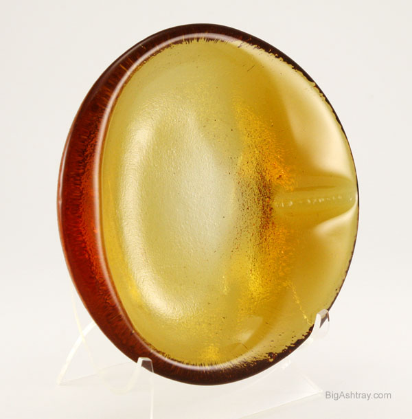 Large Slumped Amber Cigar Ashtray by Imperial Glass USA - Image 2