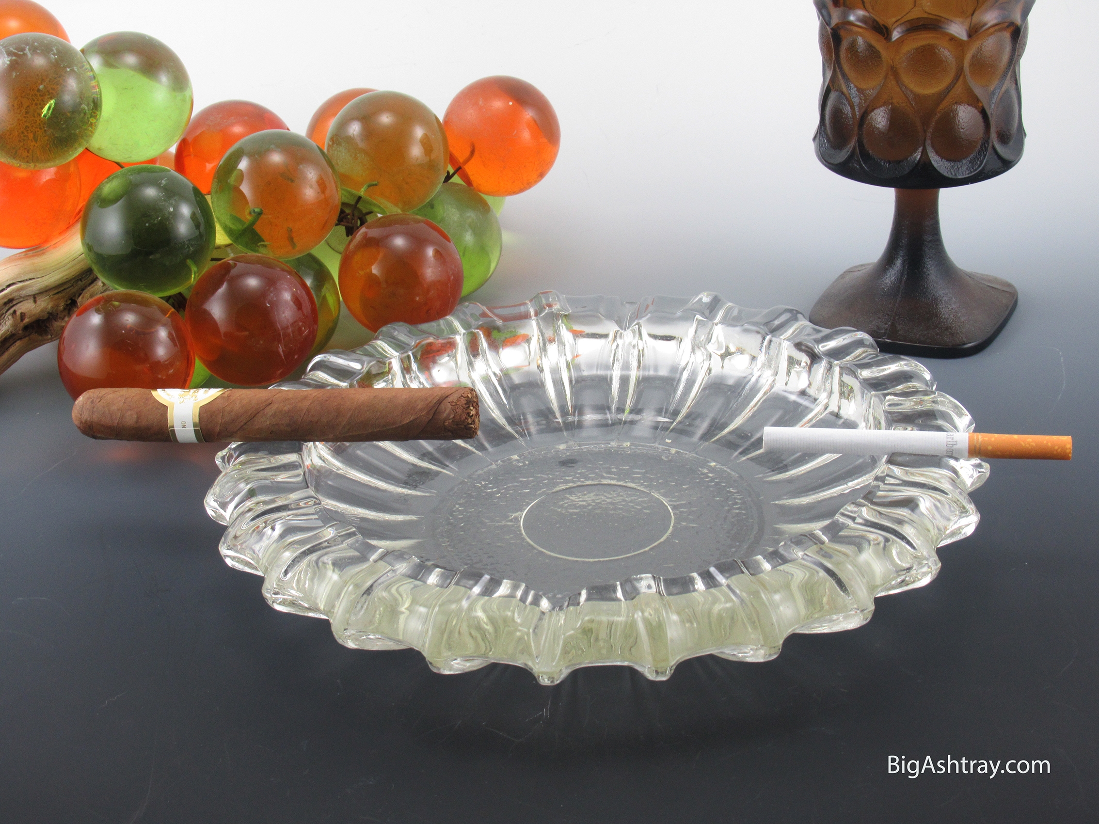 Big Glass Ashtray by Fostoria in Colorless Glass