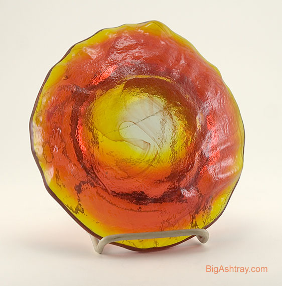 Mid-Century Lava Art Glass Ash Bowl - Image 4