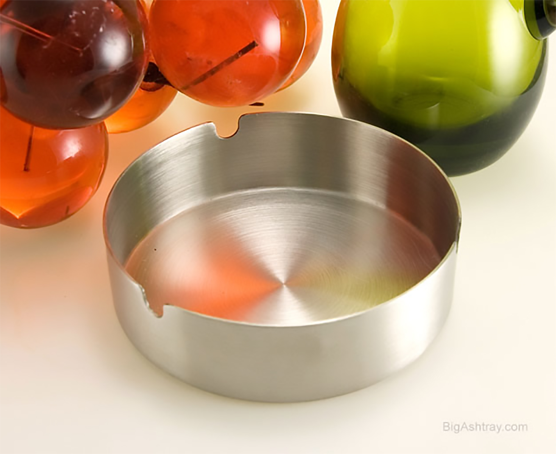 Brushed Steel Smoking Ashtray Minimalist Decor