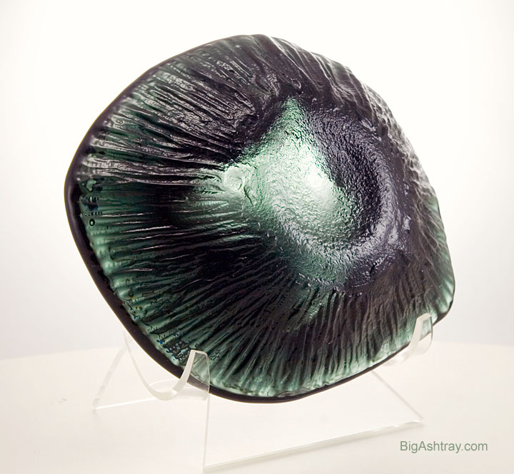 Modernist Organic Blenko Art Glass in Charcoal with Hints of Moss Green - Image 4