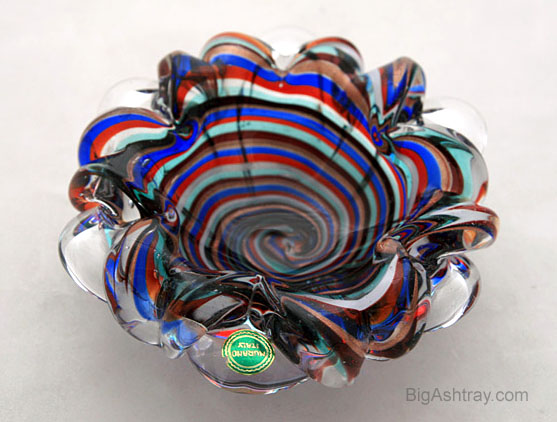 Murano Art Glass Fasce Ashtray Bowl