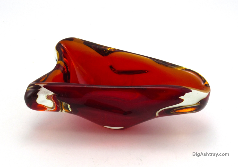 Murano Art Glass Mid 20th Century Cased Glass Cigar Bowl - Image 4