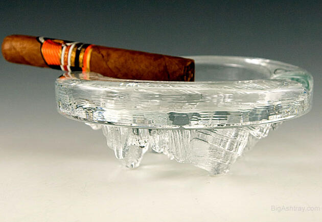 Nybro Swedish Crystal Modern Art Ashtray