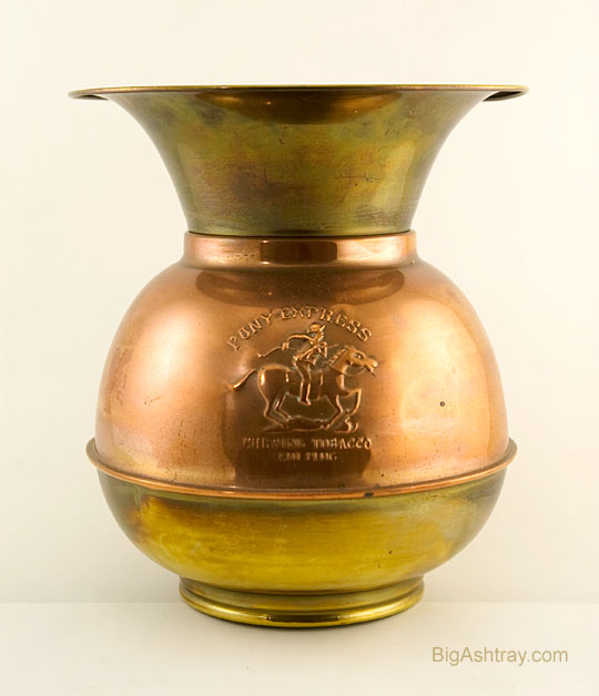 Pony Express Copper and Brass Spittoon
