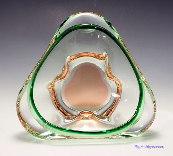 Quality Czech Retro Modern Art Glass Ashtray Bowl - Image 4