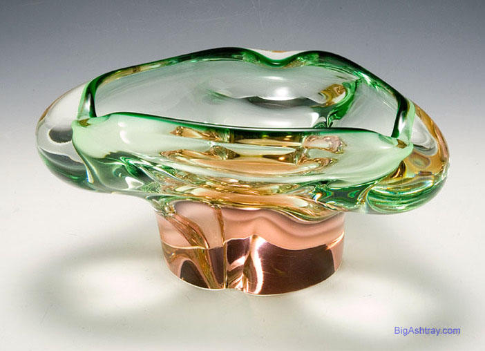 Quality Czech Retro Modern Art Glass Ashtray Bowl - Image 2