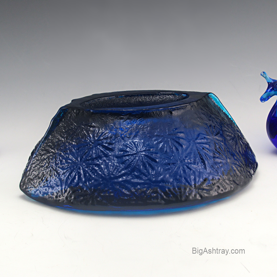 Rare Blenko Art Glass Textured Pattern Joel Myers 1967 Ashtray - Image 2