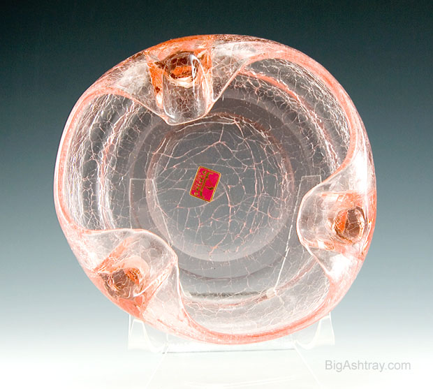 Rare Pink Art Glass Cigar Bowl Ashtray - Image 2
