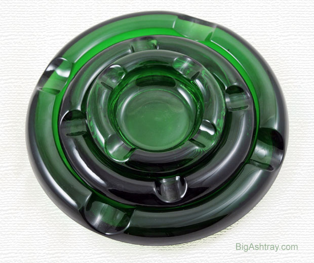 Rare Set of Three Viking Art Glass Stacking Ashtrays