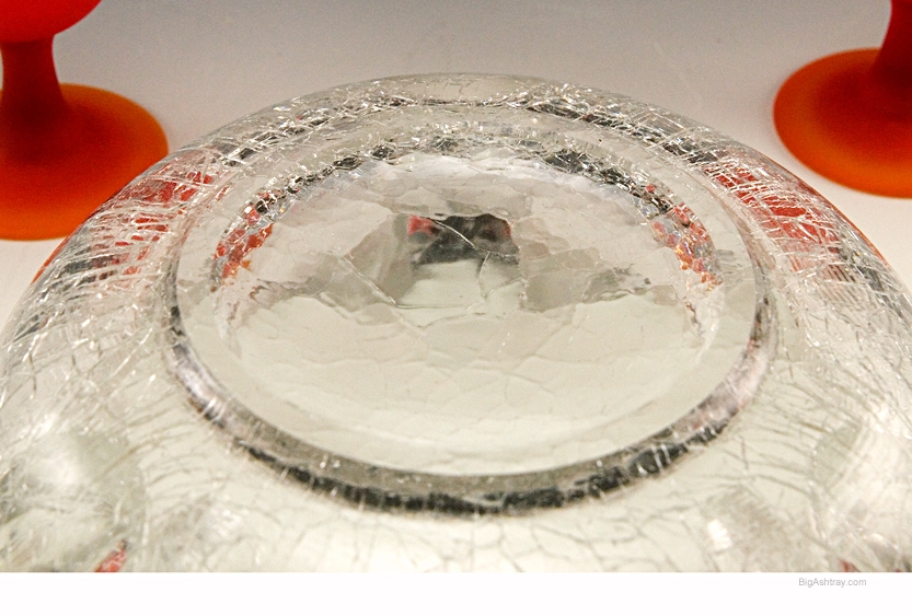 Clear Crackle Glass Vintage Cigar Ashtray by Viking - Image 4