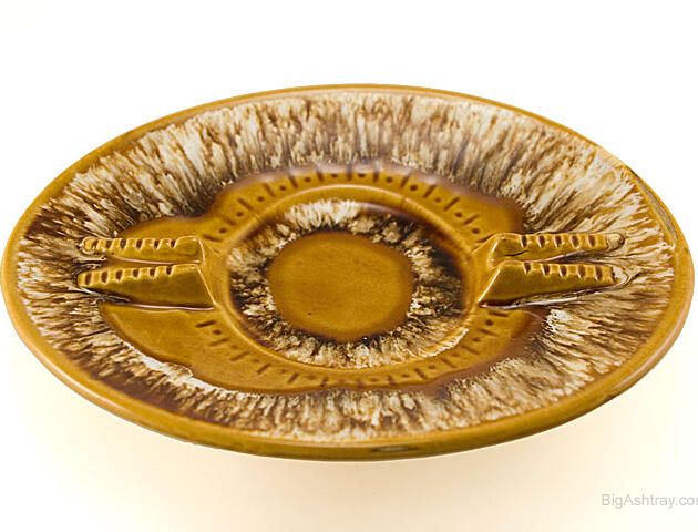 Retro Modern Studio Pottery Cigar Ramp Ashtray Made in USA