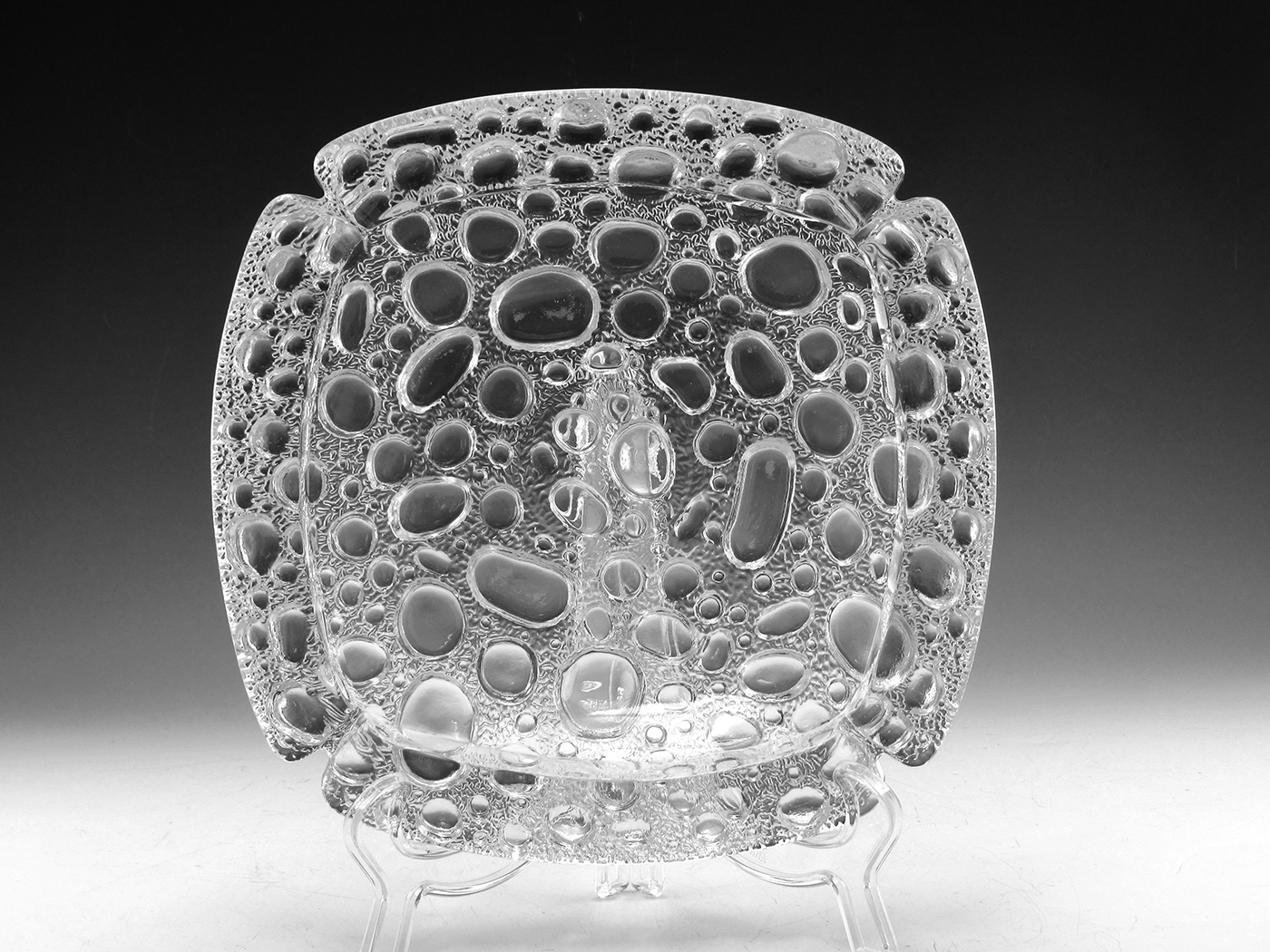 Vintage Glass River Rock Large Retro Ashtray - Image 4