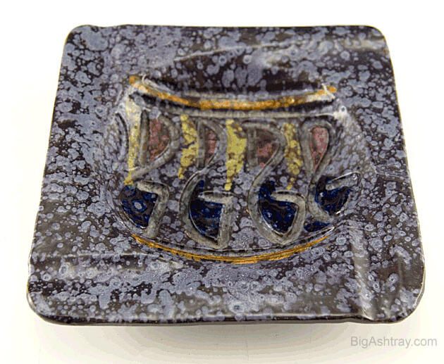 Retro Vintage Brutalist Stoneware Ashtray