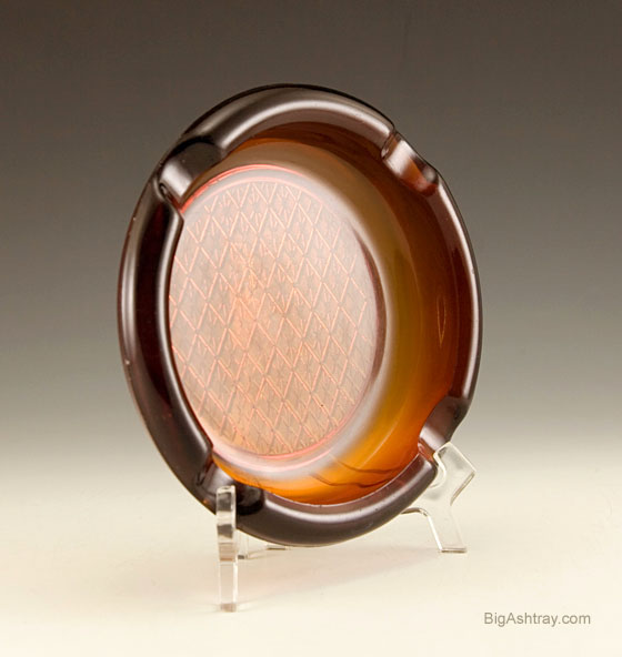 Tobacco Brown Depression Glass Ashtray