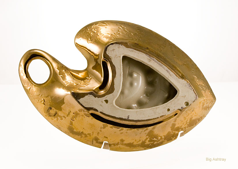 Savoy China Artist Palette Ashtray Dripping in Real Gold - Image 3