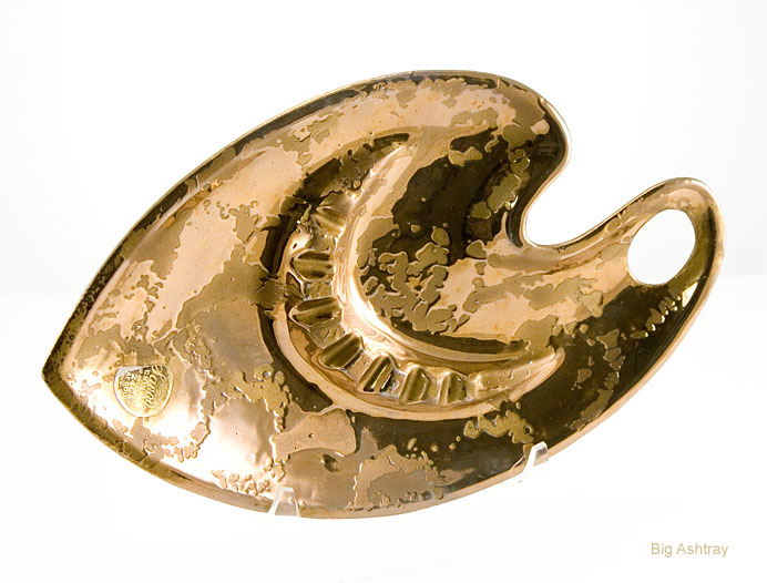 Savoy China Artist Palette Ashtray Dripping in Real Gold - Image 2