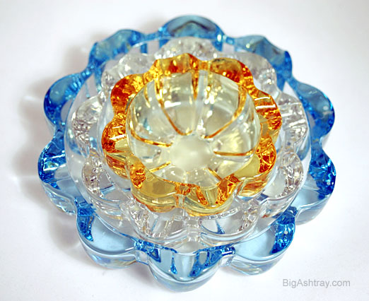 Set of 3 Vintage Fostoria Nesting Glass Ashtrays