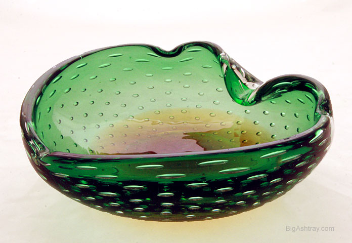 Sommerso Bullicante Italian Glass Cigar Bowl - Image 2