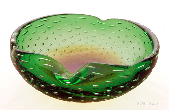 Sommerso Bullicante Italian Glass Cigar Bowl