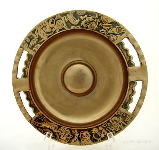 Strange Vintage Brass Tapper Ashtray Curiosity