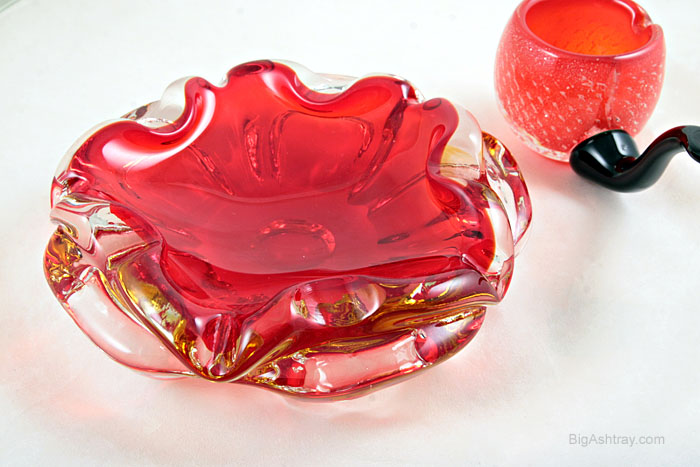 Tiffin Empress Flame Crystal Cigar Ashtray - Image 4