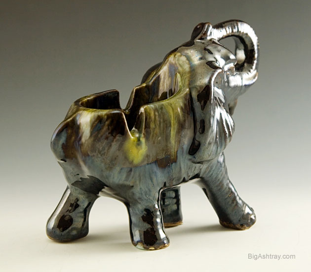 Trumpeting Elephant Ashtray by Haeger 1950s USA
