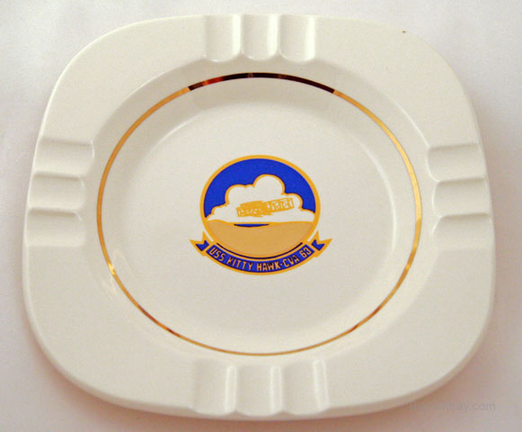 USS Kitty Hawk CVA 63 Naval Ship Ashtray