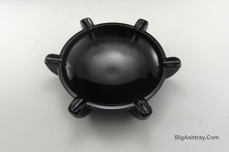 Viking Nautical Pilot Cigar Ashtray Vintage Large Ebony Glass - Image 5