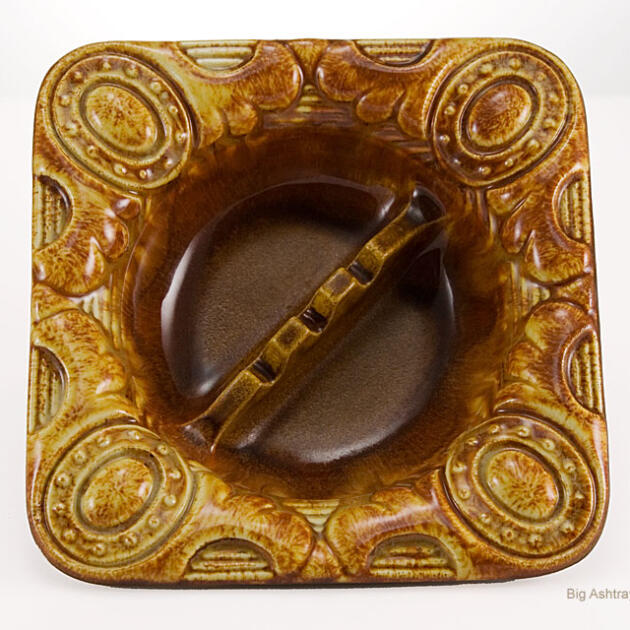 Retro Vintage Tiki Decor Ashtray Signed Haeger