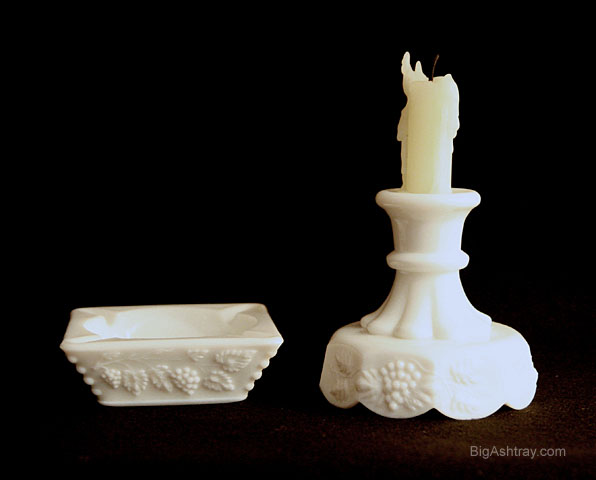 Vintage Westmoreland Milk Glass Smoke Set