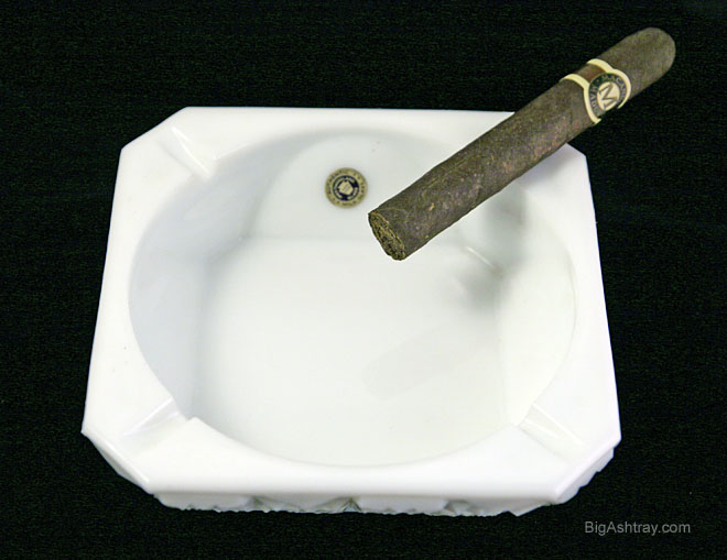 Westmoreland Glass Deep Ashtray with Label